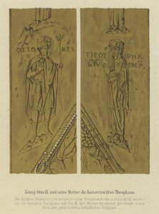King Otto III and His Mother Theophania, Empress Consort of Otto II, Holy Roman Emperor by German School
