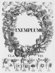 Language of flowers, illustration from Cryptographia, oder geheime Schrifften by Johann Balthasar Friderici, published in Hamburg, 1685
