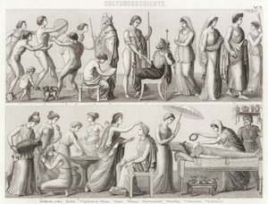 Life in Ancient Greece (Illustration for Bilder-Atlas)