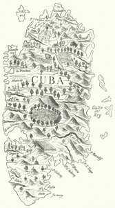 Map of Cuba by German School