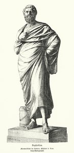 Marble statue of Sophocles by German School