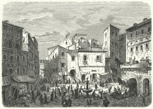 Market in the Roman Ghetto by German School