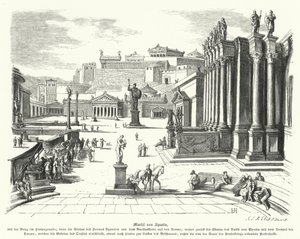 Market of Sparta, Ancient Greece by German School
