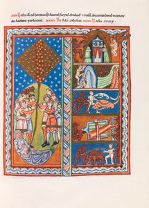 Miniature from Liber Scivias by Hildegard of Bingen, c. 1175 (facsimile) by German School