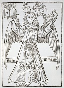 Mnemonic Figure, from Ars Memorandi, c.1470, (reprinted 1883) illustrated in a history of magic published late 19th century