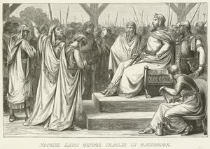 Moorish Emirs Before Charles in Paderborn by German School