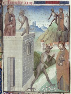 The Three Scenes of the Temptation, from Vita Christi, by Ludolf of Saxony, c.1300-7778 by German School