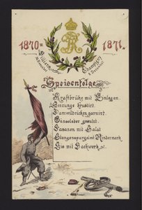 New Year banquets held by the occupying Germans in Villiers and Champigny, Paris, 30 December 1870 and 2 January 1871