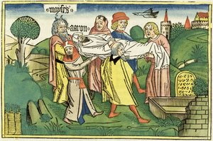 Numbers 20:22-29 Death of Aaron, from the Nuremberg Bible