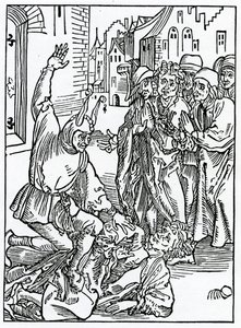 Of Brekynge and Hurtynge of Amyte and Frendshyp, Illustration from Alexander Barclay