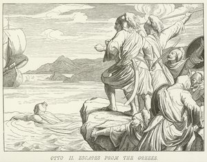Otto II Escapes from the Greeks by German School