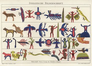 Pictures of the vocal writing of the Wabino-Odschibwa Native American Indians