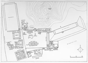 Plan of Olympia, Greece