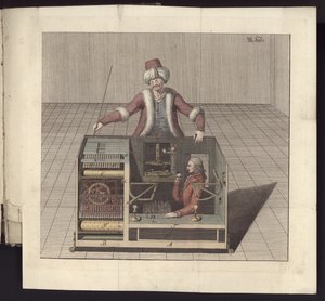Plate III from Uber den Schachspieler des Herrn von Kempelen und dessen Nachbildung, Leipzig und Dresden: Joh. Gottl. Breitkopf, 1789 by German School