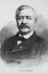 Portrait of Ferdinand Marie de Lesseps, from LEgypte by Georg Moritz Ebers, 1881