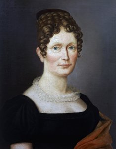 Portrait of Johanna Christiane Schumann, Mother of German Composer Robert Schumann by German School