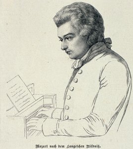 Portrait of Wolfgang Amadeus Mozart (1756-91) by German School