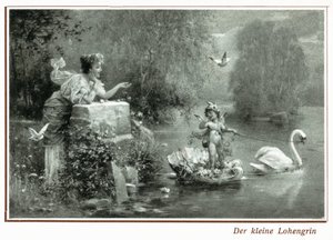 Postcard Depicting Lohengrin with the Swan