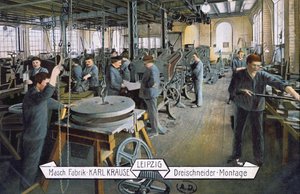 Postcard depicting the Karl Krause factory in Leipzig, c.1905