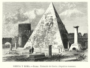 Pyramid of Cestius, Tomb of Gaius Cestius, Rome