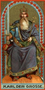 Representation of Charlemagne (742-814), king of the Franks, the Lombards and then Emperor
