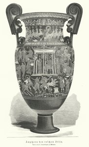 Richly decorated Greek amphora by German School