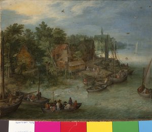 River Landscape with Landing, 1603