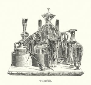 Roman glassware by German School