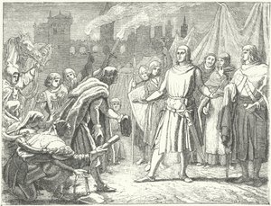 Rudolf of Habsburg, the Newly Elected King of Germany, Greeted by the People of Basel by German School