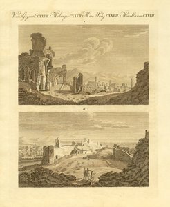 Ruins of the old town Sagunto in Spain by German School