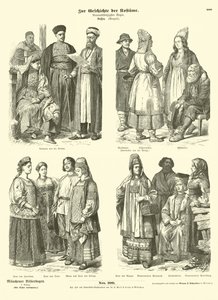 Russian Costumes, Late 19th Century by German School
