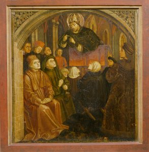Saint Ambrose preaching in Milan, from the Altarpiece of Saint Augustine, c.1480