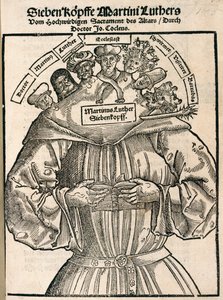 Seven-headed Martin Luther by German School