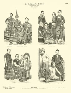 Siamese and Burmese costumes by German School