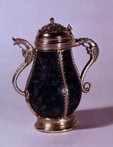 Silver-gilt mounted ewer