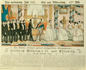 Silver Wedding Anniversary of Frederick William IV of Prussia and His Wife Elizabeth Ludovika of Bavaria by German School