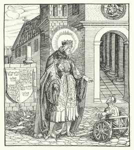 St. Edward the Confessor, King of England (engraving) by German School