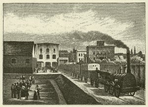 Station of the Berlin-Potsdam Railway in Berlin by German School