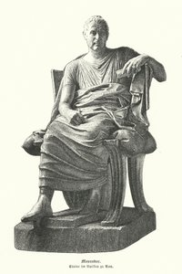Statue of the Greek dramatist Menander by German School