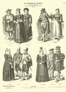 Swiss Costumes, Mid 17th Century by German School