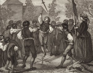 Sword dance, Dithmarschen, Schleswig-Holstein (Illustration for Bilder-Atlas) by German School