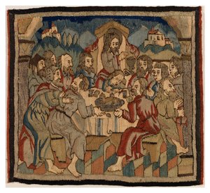 Tapestry panel with scenes from the Passion from an antependium, from Upper Rhineland