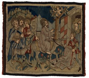 Tapestry panel with scenes from the Passion from an antependium, from Upper Rhineland