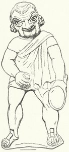 Terracotta statuette of a Roman actor as a parasite from a comic play by the playwright Plautus by German School
