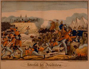 The Battle of Fredericia during the First Schleswig War, 6 July 1849 by German School