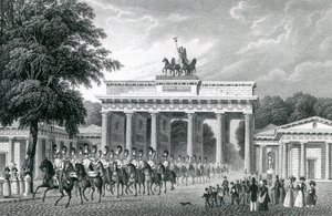 The Brandenburg Gate, Berlin by German School