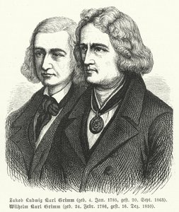 The Brothers Grimm, German Authors and Collectors of Folklore by German School
