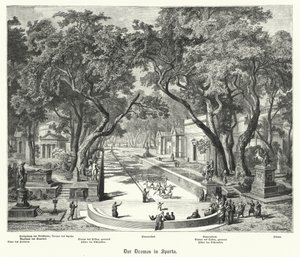 The Dromos in Sparta, Ancient Greece by German School