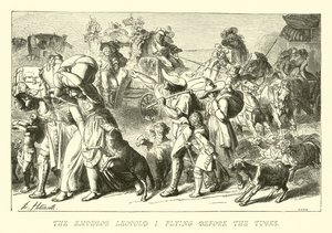 The Emperor Leopold I Flying Before the Turks by German School