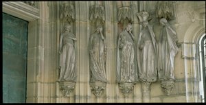 The Five Foolish Virgins, jamb figures from the Paradise Portal, figures carved c.1250, porch built c.1350 by German School
